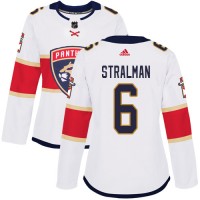 Adidas Florida Panthers #6 Anton Stralman White Road Authentic Women's Stitched NHL Jersey