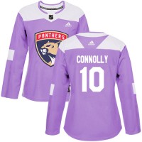 Adidas Florida Panthers #10 Brett Connolly Purple Authentic Fights Cancer Women's Stitched NHL Jersey