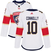 Adidas Florida Panthers #10 Brett Connolly White Road Authentic Women's Stitched NHL Jersey