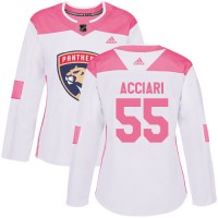 Adidas Florida Panthers #55 Noel Acciari White/Pink Authentic Fashion Women's Stitched NHL Jersey