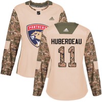 Adidas Florida Panthers #11 Jonathan Huberdeau Camo Authentic 2017 Veterans Day Women's Stitched NHL Jersey