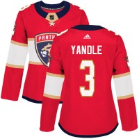 Adidas Florida Panthers #3 Keith Yandle Red Home Authentic Women's Stitched NHL Jersey