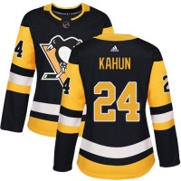 Adidas Pittsburgh Penguins #24 Dominik Kahun Black Home Authentic Women's Stitched NHL Jersey