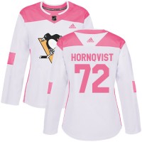 Adidas Pittsburgh Penguins #72 Patric Hornqvist White/Pink Authentic Fashion Women's Stitched NHL Jersey