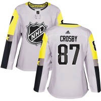 Adidas Pittsburgh Penguins #87 Sidney Crosby Gray 2018 All-Star Metro Division Authentic Women's Stitched NHL Jersey