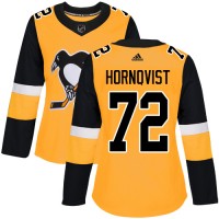 Adidas Pittsburgh Penguins #72 Patric Hornqvist Gold Alternate Authentic Women's Stitched NHL Jersey