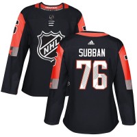 Adidas Nashville Predators #76 P.K Subban Black 2018 All-Star Central Division Authentic Women's Stitched NHL Jersey