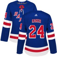 Adidas New York Rangers #24 Kaapo Kakko Royal Blue Home Authentic Women's Stitched NHL Jersey