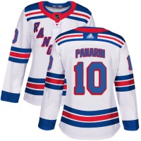 Adidas New York Rangers #10 Artemi Panarin White Road Authentic Women's Stitched NHL Jersey