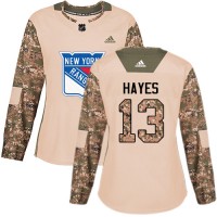 Adidas New York Rangers #13 Kevin Hayes Camo Authentic 2017 Veterans Day Women's Stitched NHL Jersey