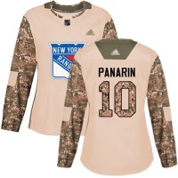 Adidas New York Rangers #10 Artemi Panarin Camo Authentic 2017 Veterans Day Women's Stitched NHL Jersey