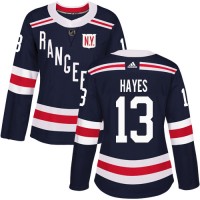Adidas New York Rangers #13 Kevin Hayes Navy Blue Authentic 2018 Winter Classic Women's Stitched NHL Jersey