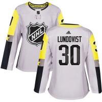 Adidas New York Rangers #30 Henrik Lundqvist Gray 2018 All-Star Metro Division Authentic Women's Stitched NHL Jersey