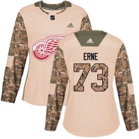 Adidas Detroit Red Wings #73 Adam Erne Camo Authentic 2017 Veterans Day Women's Stitched NHL Jersey