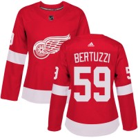 Adidas Detroit Red Wings #59 Tyler Bertuzzi Red Home Authentic Women's Stitched NHL Jersey