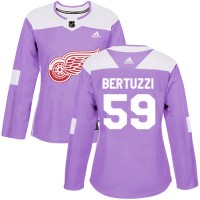 Adidas Detroit Red Wings #59 Tyler Bertuzzi Purple Authentic Fights Cancer Women's Stitched NHL Jersey