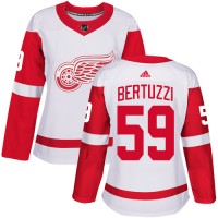 Adidas Detroit Red Wings #59 Tyler Bertuzzi White Road Authentic Women's Stitched NHL Jersey