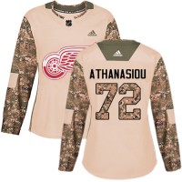 Adidas Detroit Red Wings #72 Andreas Athanasiou Camo Authentic 2017 Veterans Day Women's Stitched NHL Jersey