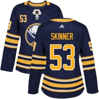 Adidas Buffalo Sabres #53 Jeff Skinner Navy Blue Home Authentic Women's Stitched NHL Jersey