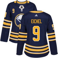 Adidas Buffalo Sabres #9 Jack Eichel Navy Blue Home Authentic Women's Stitched NHL Jersey