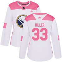Adidas Buffalo Sabres #33 Colin Miller White/Pink Authentic Fashion Women's Stitched NHL Jersey