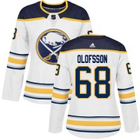 Adidas Buffalo Sabres #68 Victor Olofsson White Road Authentic Women's Stitched NHL Jersey