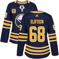 Adidas Buffalo Sabres #68 Victor Olofsson Navy Blue Home Authentic Women's Stitched NHL Jersey