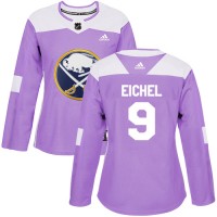 Adidas Buffalo Sabres #9 Jack Eichel Purple Authentic Fights Cancer Women's Stitched NHL Jersey