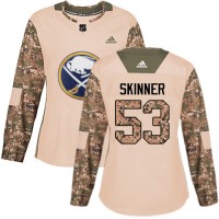 Adidas Buffalo Sabres #53 Jeff Skinner Camo Authentic 2017 Veterans Day Women's Stitched NHL Jersey