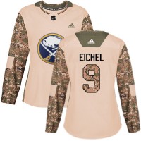 Adidas Buffalo Sabres #9 Jack Eichel Camo Authentic 2017 Veterans Day Women's Stitched NHL Jersey