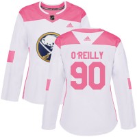 Adidas Buffalo Sabres #90 Ryan O'Reilly White/Pink Authentic Fashion Women's Stitched NHL Jersey