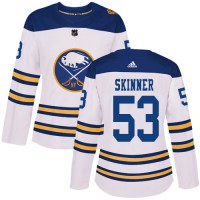 Adidas Buffalo Sabres #53 Jeff Skinner White Authentic 2018 Winter Classic Women's Stitched NHL Jersey