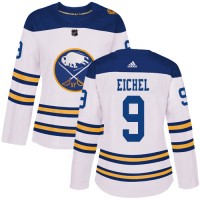 Adidas Buffalo Sabres #9 Jack Eichel White Authentic 2018 Winter Classic Women's Stitched NHL Jersey