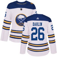 Adidas Buffalo Sabres #26 Rasmus Dahlin White Authentic 2018 Winter Classic Women's Stitched NHL Jersey