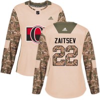Adidas Ottawa Senators #22 Nikita Zaitsev Camo Authentic 2017 Veterans Day Women's Stitched NHL Jersey