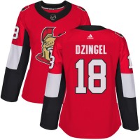 Adidas Ottawa Senators #18 Ryan Dzingel Red Home Authentic Women's Stitched NHL Jersey