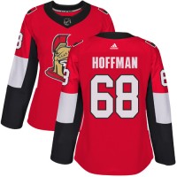 Adidas Ottawa Senators #68 Mike Hoffman Red Home Authentic Women's Stitched NHL Jersey
