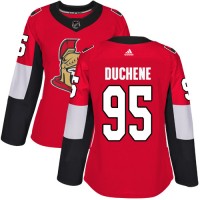 Adidas Ottawa Senators #95 Matt Duchene Red Home Authentic Women's Stitched NHL Jersey