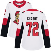 Adidas Ottawa Senators #72 Thomas Chabot White Road Authentic Women's Stitched NHL Jersey