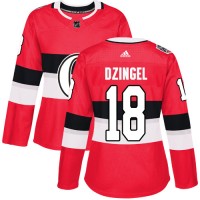 Adidas Ottawa Senators #18 Ryan Dzingel Red Authentic 2017 100 Classic Women's Stitched NHL Jersey