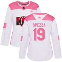 Adidas Ottawa Senators #19 Jason Spezza White/Pink Authentic Fashion Women's Stitched NHL Jersey