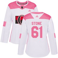 Adidas Ottawa Senators #61 Mark Stone White/Pink Authentic Fashion Women's Stitched NHL Jersey
