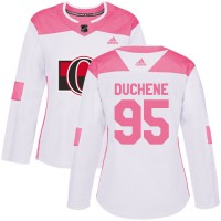 Adidas Ottawa Senators #95 Matt Duchene White/Pink Authentic Fashion Women's Stitched NHL Jersey