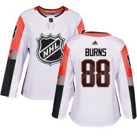 Adidas San Jose Sharks #88 Brent Burns White 2018 All-Star Pacific Division Authentic Women's Stitched NHL Jersey