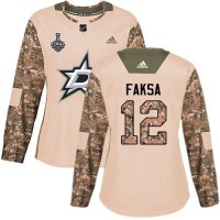 Adidas Dallas Stars #12 Radek Faksa Camo Authentic 2017 Veterans Day Women's 2020 Stanley Cup Final Stitched NHL Jersey