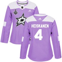Adidas Dallas Stars #4 Miro Heiskanen Purple Authentic Fights Cancer Women's 2020 Stanley Cup Final Stitched NHL Jersey