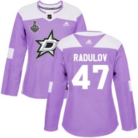 Adidas Dallas Stars #47 Alexander Radulov Purple Authentic Fights Cancer Women's 2020 Stanley Cup Final Stitched NHL Jersey