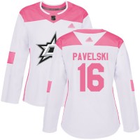 Adidas Dallas Stars #16 Joe Pavelski White/Pink Authentic Fashion Women's Stitched NHL Jersey