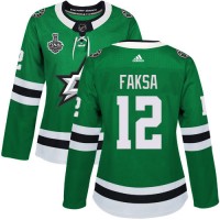 Adidas Dallas Stars #12 Radek Faksa Green Home Authentic Women's 2020 Stanley Cup Final Stitched NHL Jersey