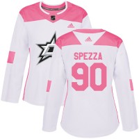 Adidas Dallas Stars #90 Jason Spezza White/Pink Authentic Fashion Women's Stitched NHL Jersey